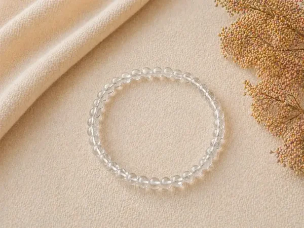 Kogelarmband 4mm Bergkristal