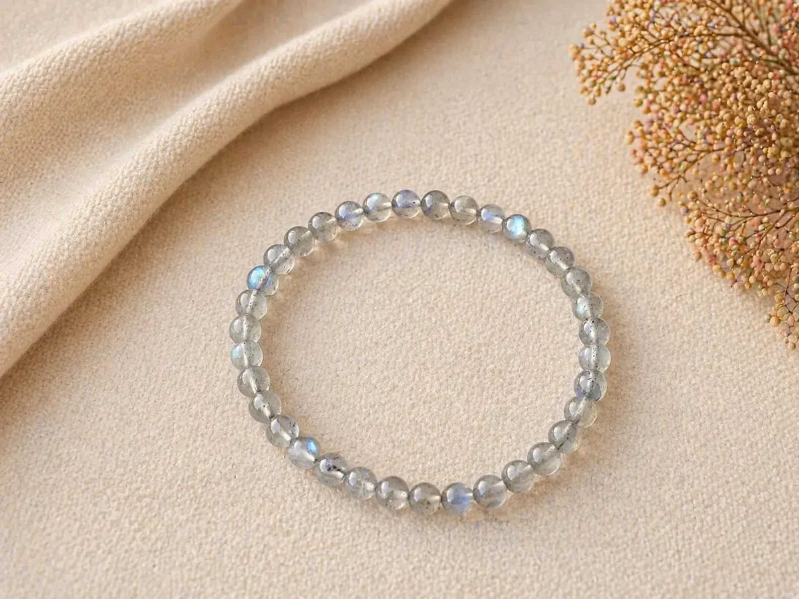 Kogelarmband 4mm Labradoriet