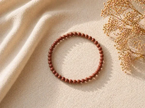 Kogelarmband 4mm Goudsteen