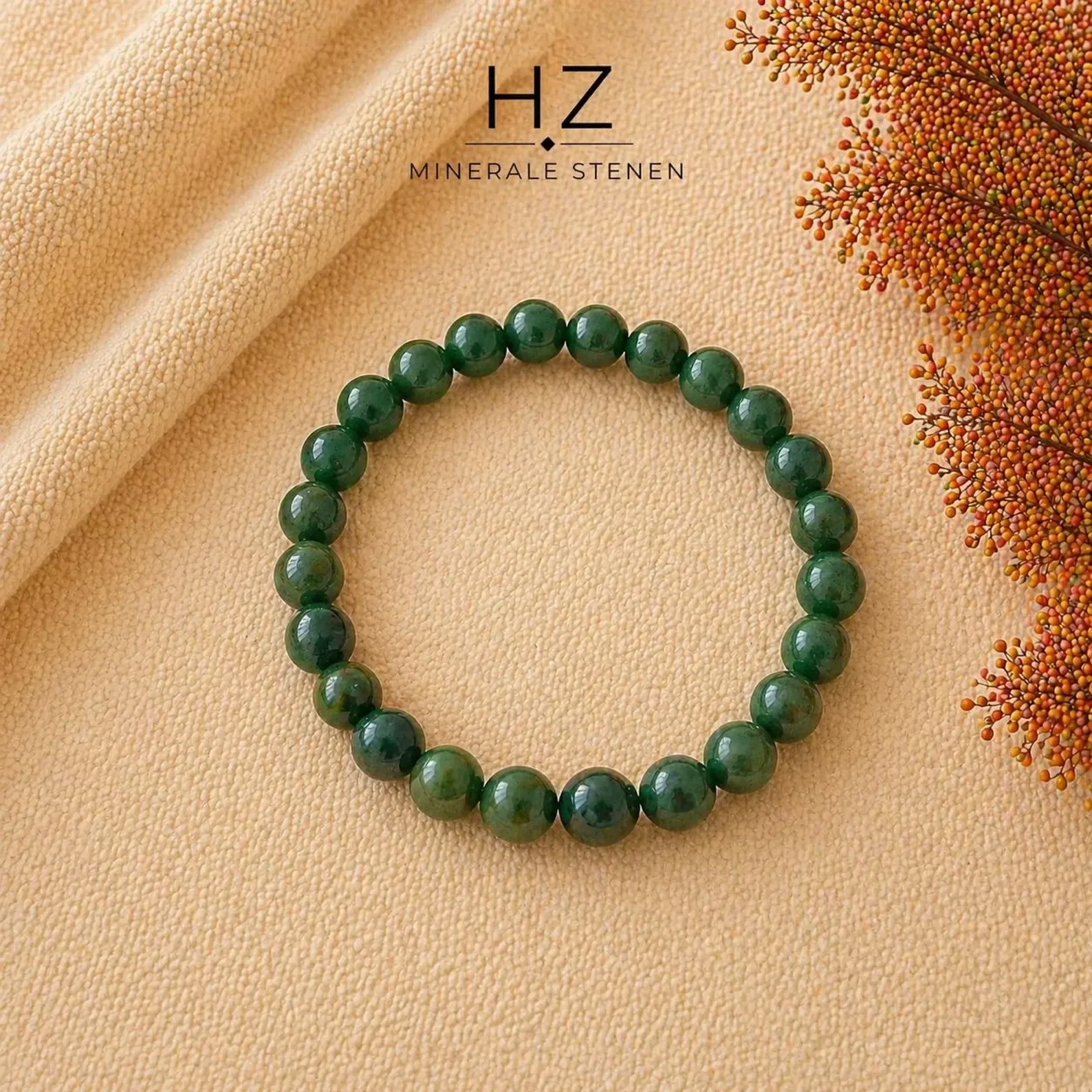 Kogelarmband 6mm Jade