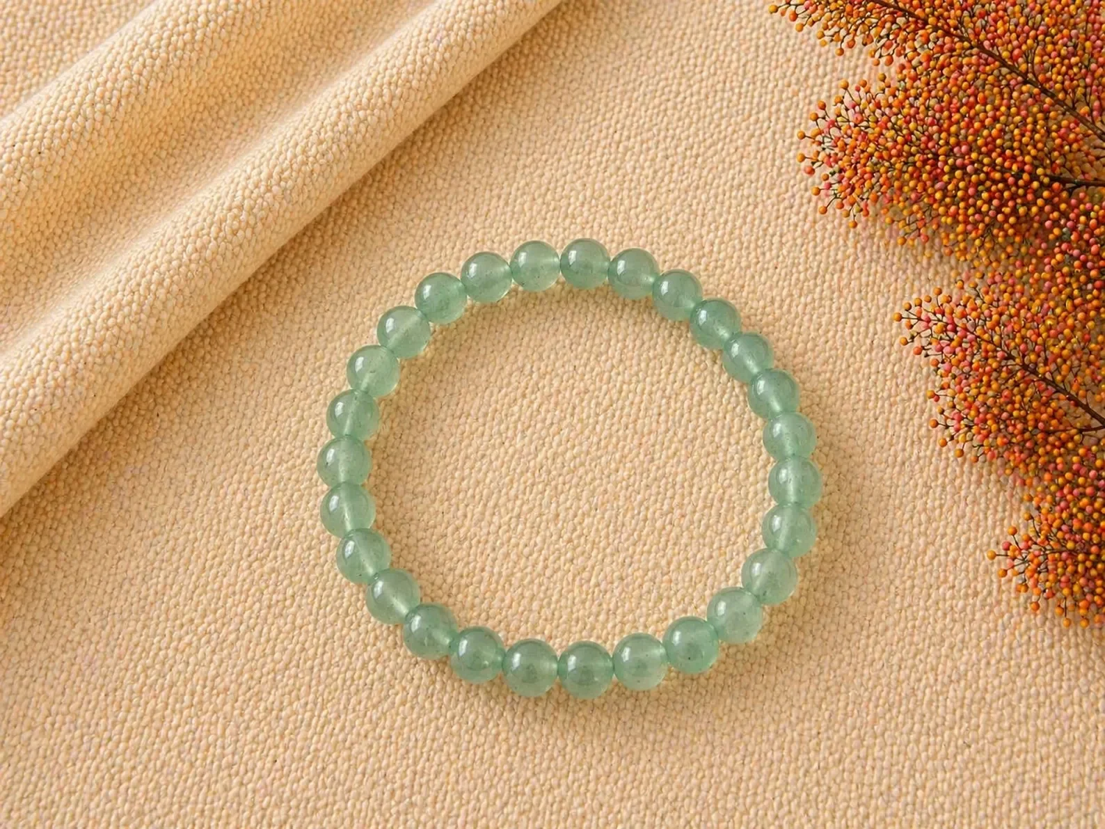 Kogelarmband 6mm Aventurijn groen