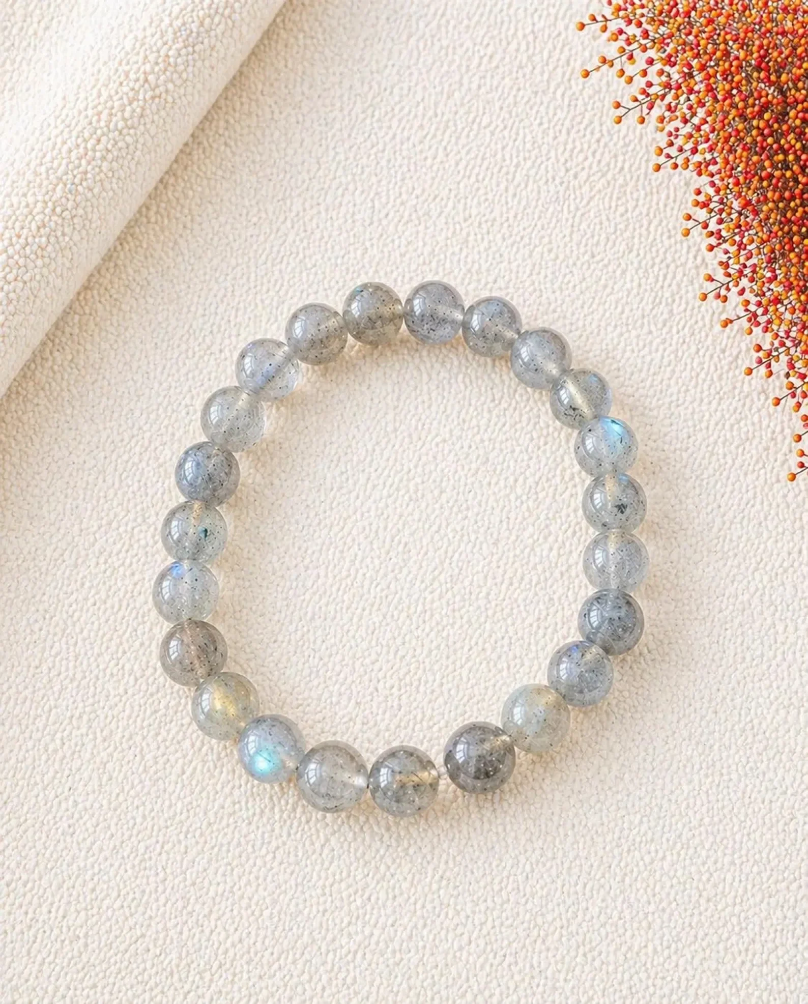 Kogelarmband 8mm Labradoriet