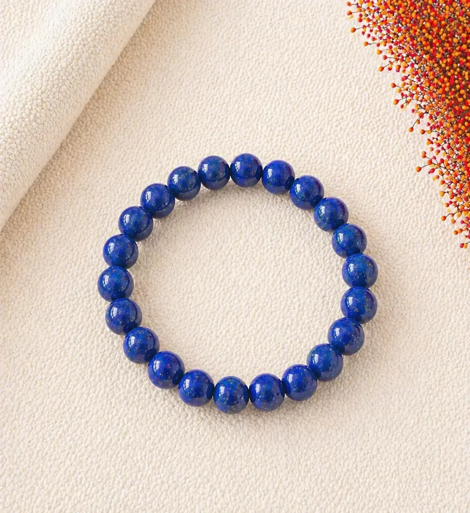 Kogelarmband 8mm Lapis Lazuli