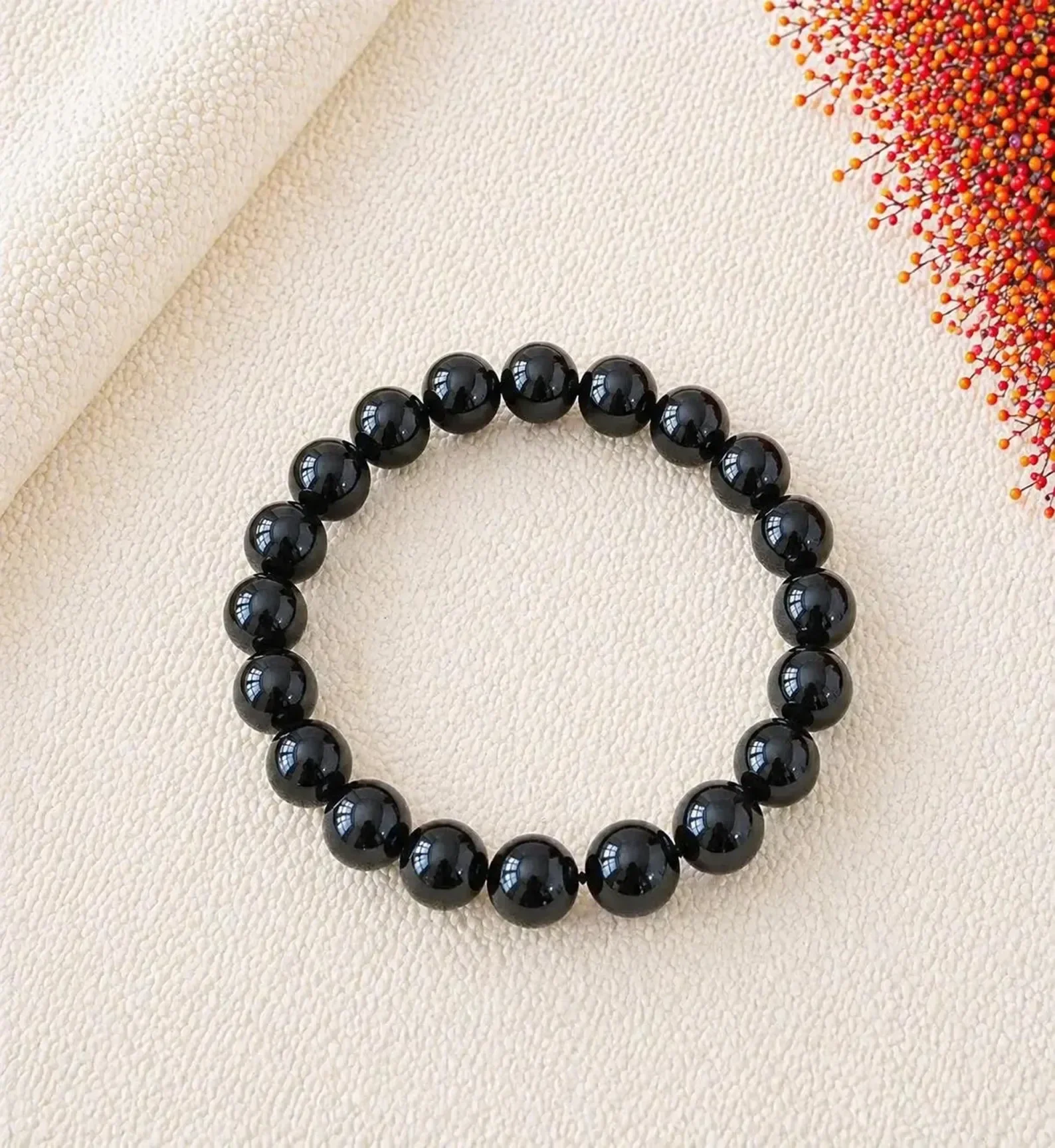 Kogelarmband 8mm Onyx