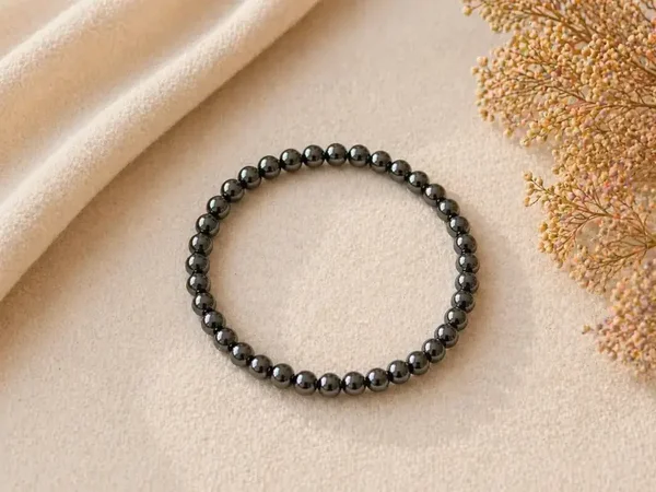 Kogelarmband 4mm Hematiet