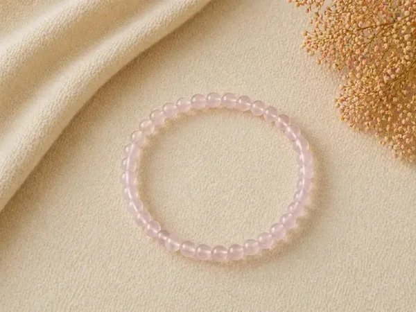 Kogelarmband 4mm Rozenkwarts