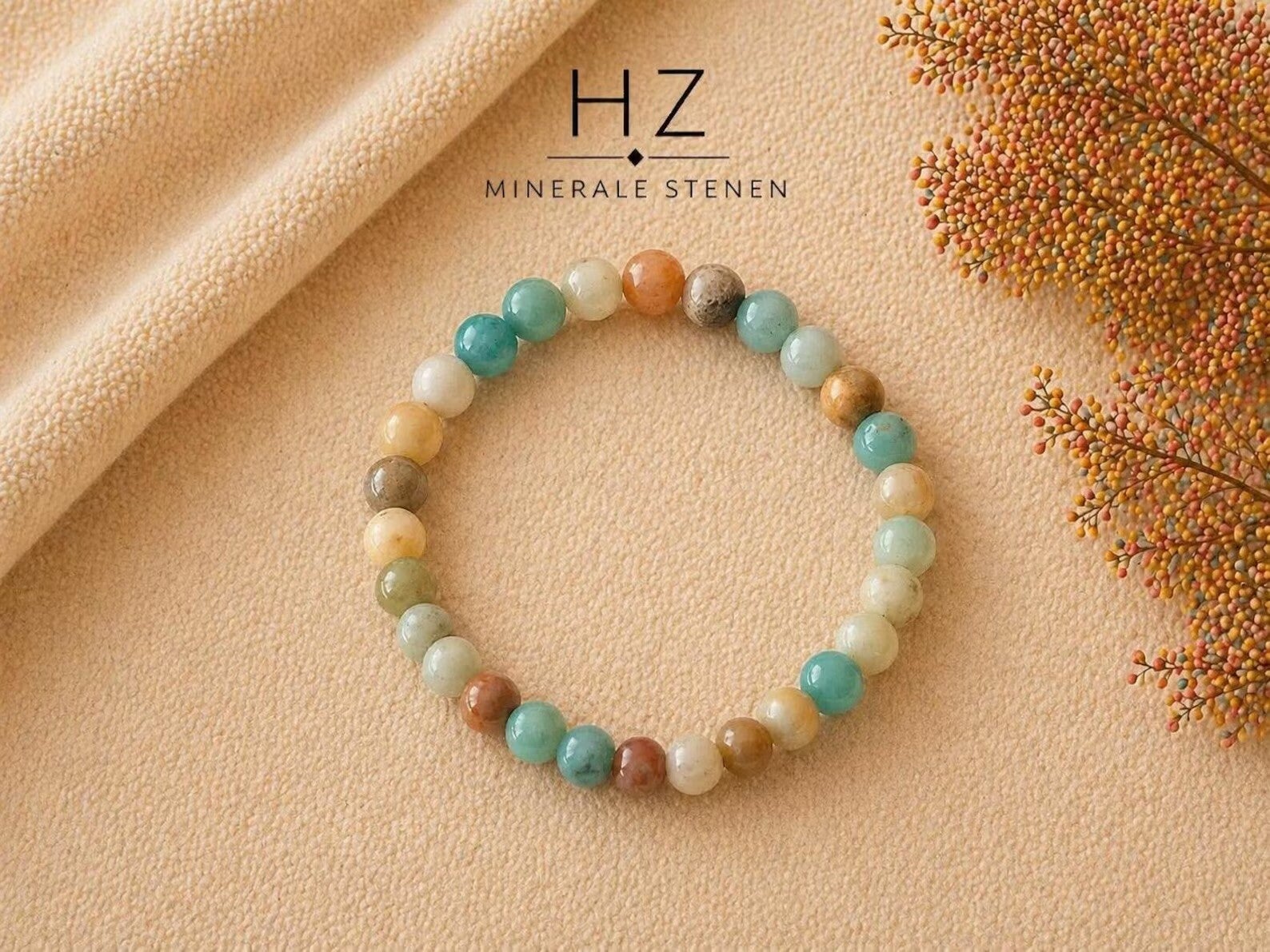 Kogelarmband 6mm Amazoniet