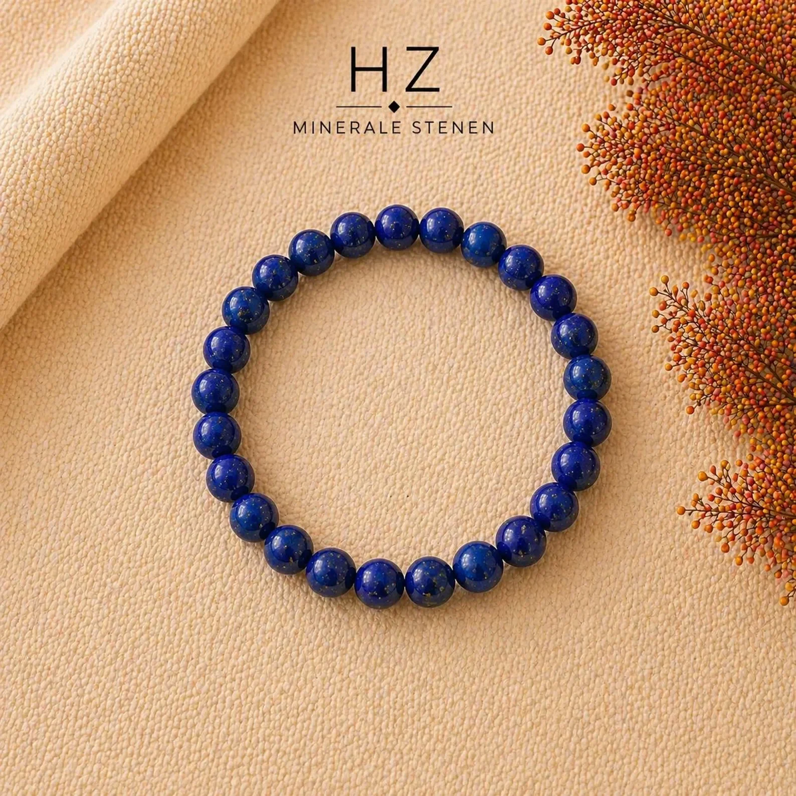 Kogelarmband 6mm Lapis Lazulli