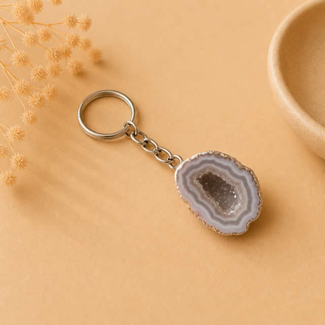 Sleutelhanger Agaatgeode
