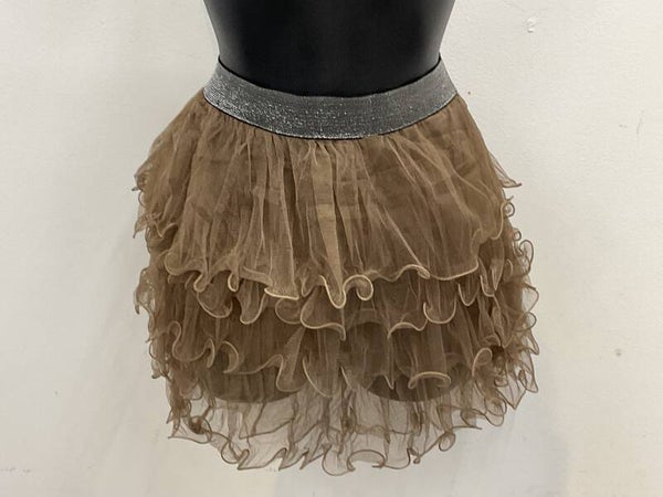 Minigonna a balze in tulle