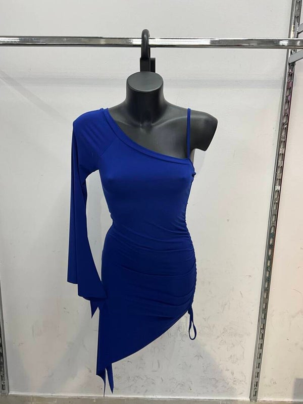 Vestito adulto monospalla arricciato