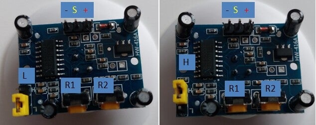 PIR Sensor Jumperstellung L
