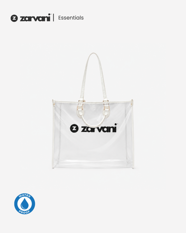 Zarvani Clear Leather Tote Bag