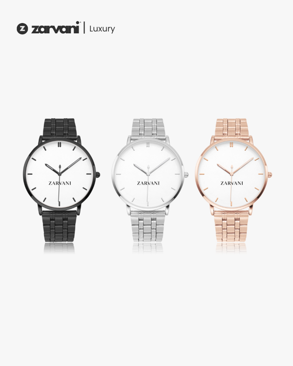 Zarvani Lux Steel Strap Quartz Watch