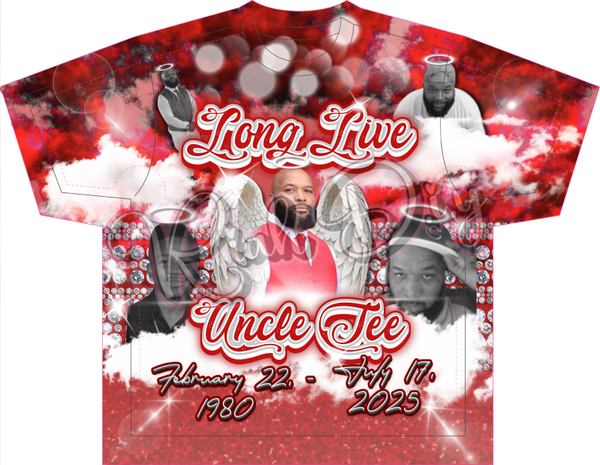 Red Diamonds 3D Tee Editable Graphic