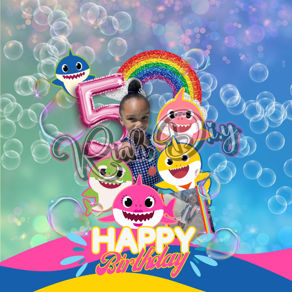 Baby Shark 3D Tee Editable Graphic