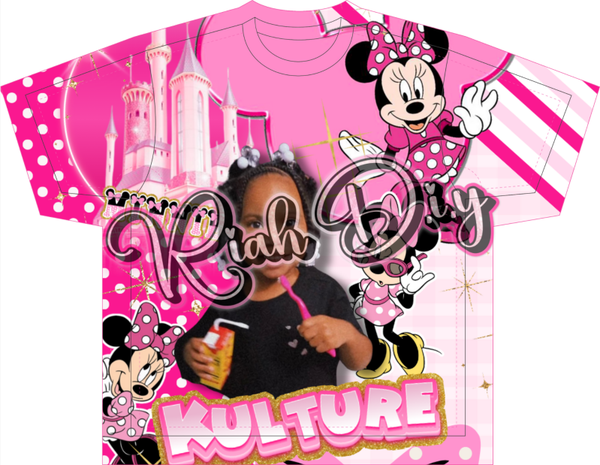 Minnie Mouse 3D Tee Editable Graphic