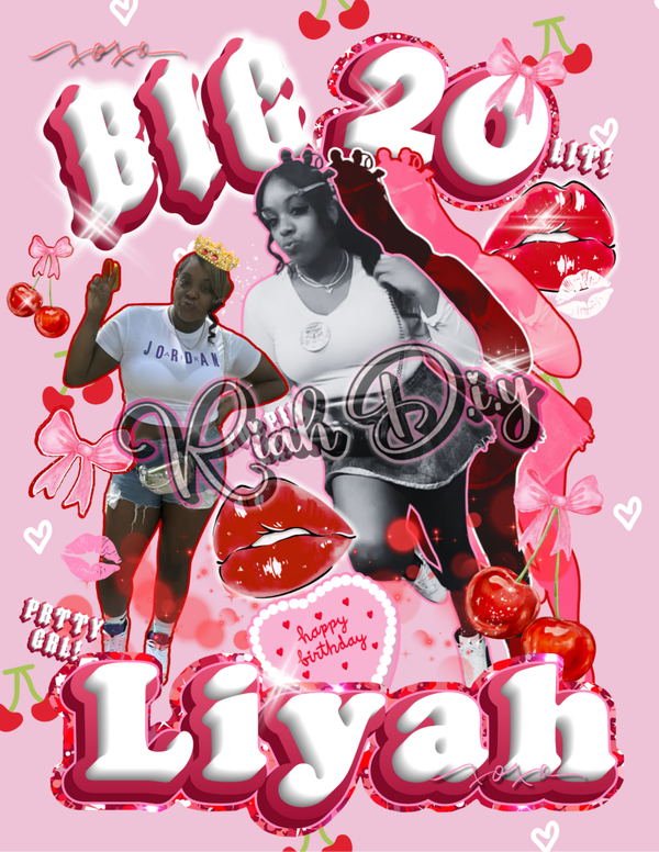 Cherry & Bows Editable Graphic