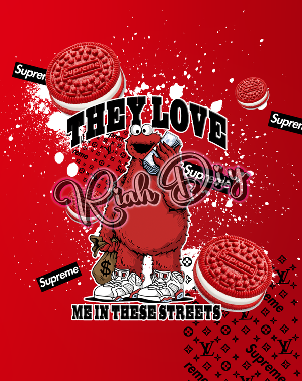 Red Oreo 6 CM Editable Graphic