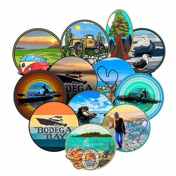 Bodega Bay Coastal Sticker Pack