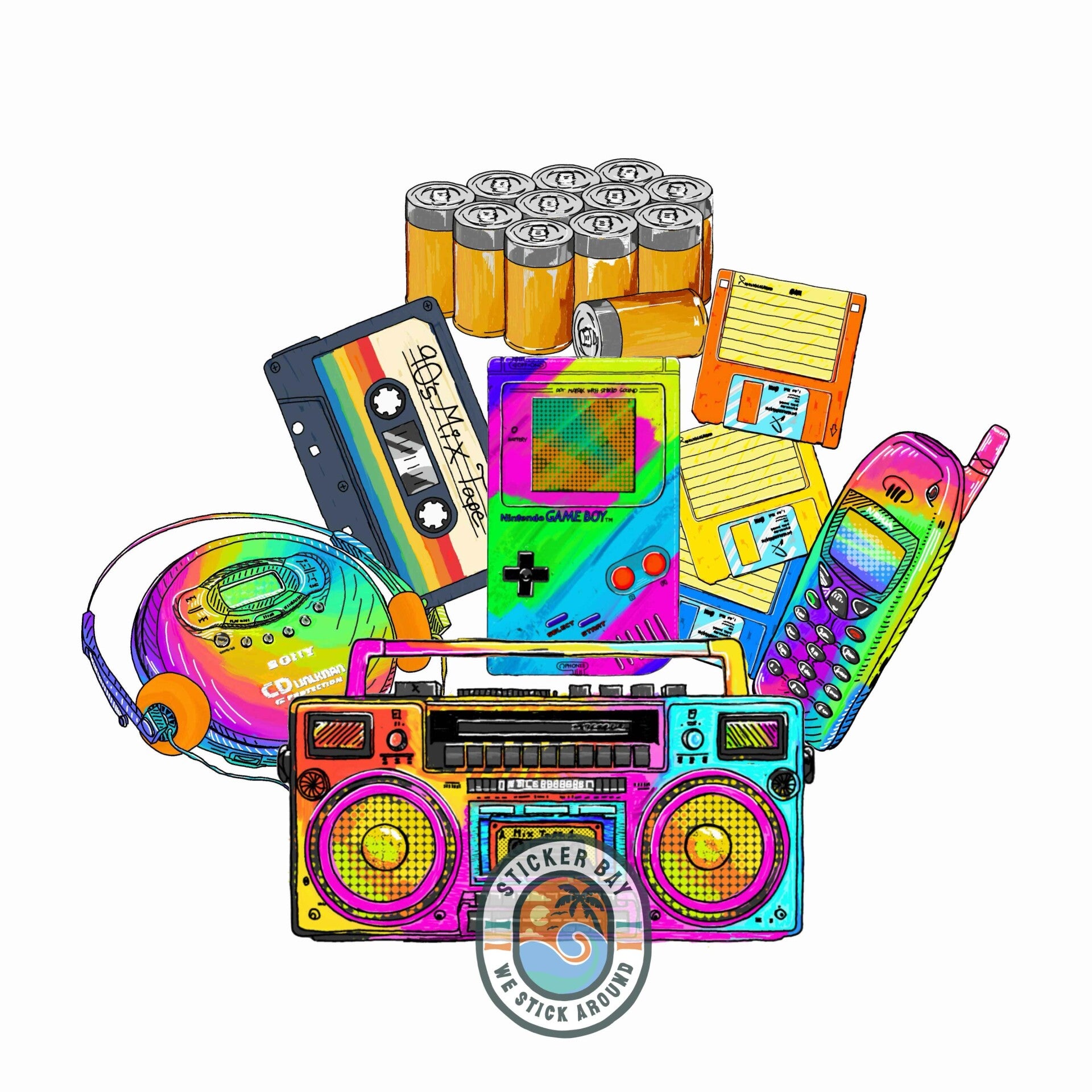 Retro 90s Sticker Pack