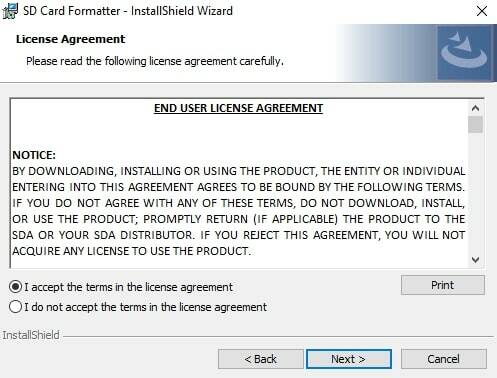 SD Card Formatter for PC, Windows