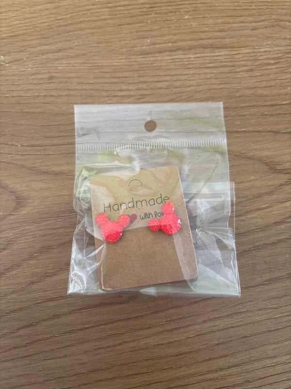 Oorbellen Mickey neon kleurtje