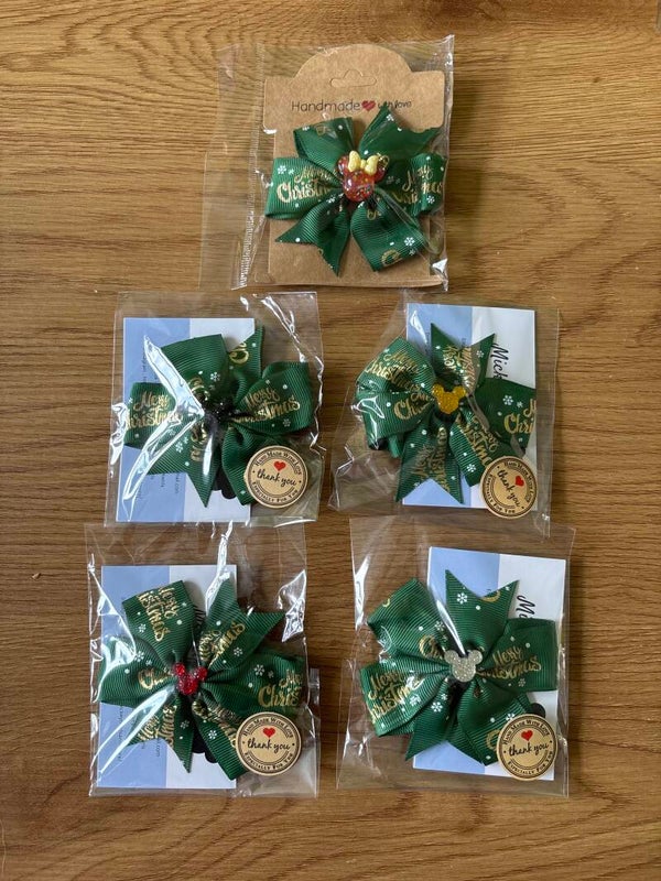 Groene kerst strikjes