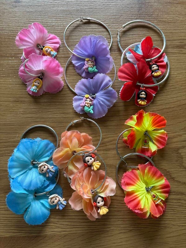 Bloem oorbellen princessen