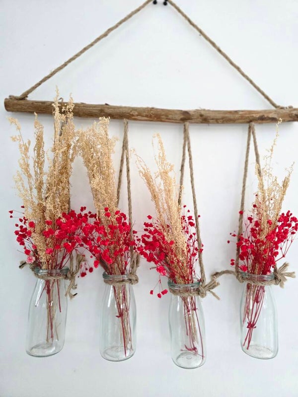 suspension vase fleuri