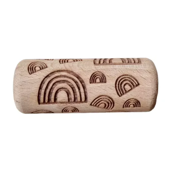 Houten roller regenboog