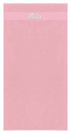 Badhanddoek met naam Licht Roze