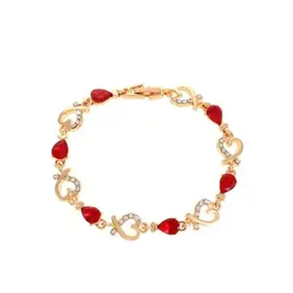 Hart Waterdruppel Stijl Armband Helderrood