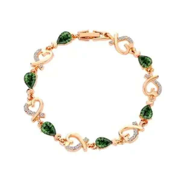 Hart Waterdruppel Stijl Armband Groen
