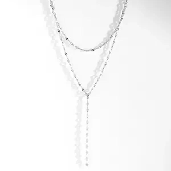 Ketting Dubbellaags Y-Vormig Zilver