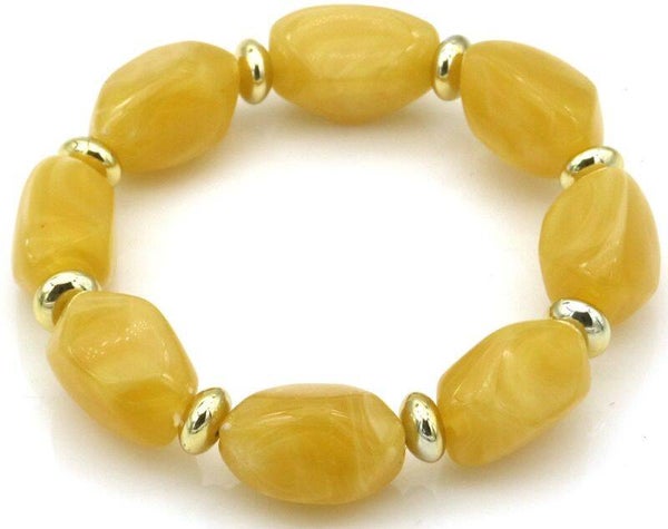 Resin Elastic Bracelet Brown light