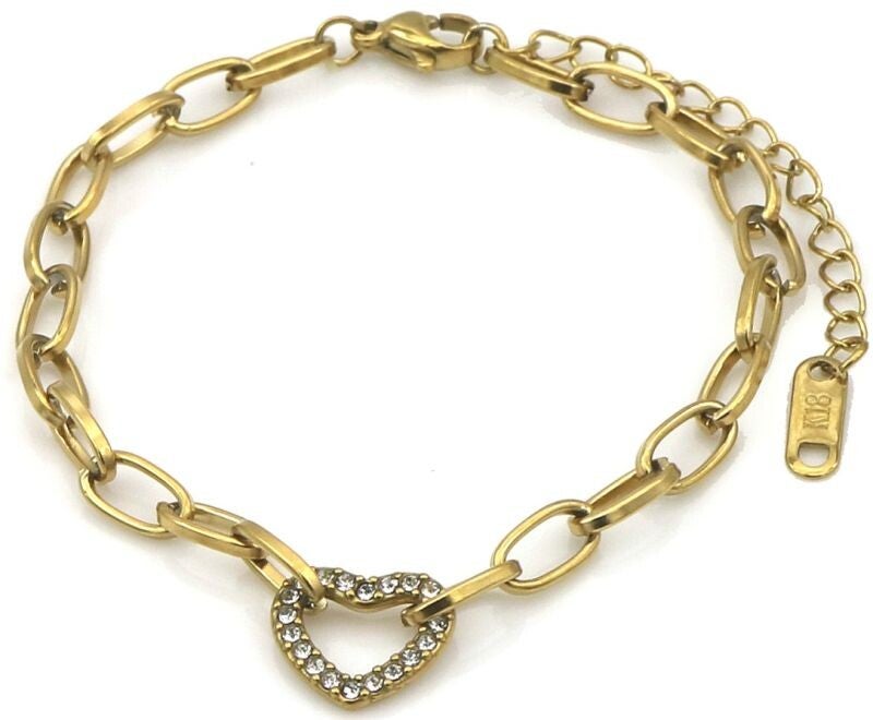 S. Steel Bracelet Heart