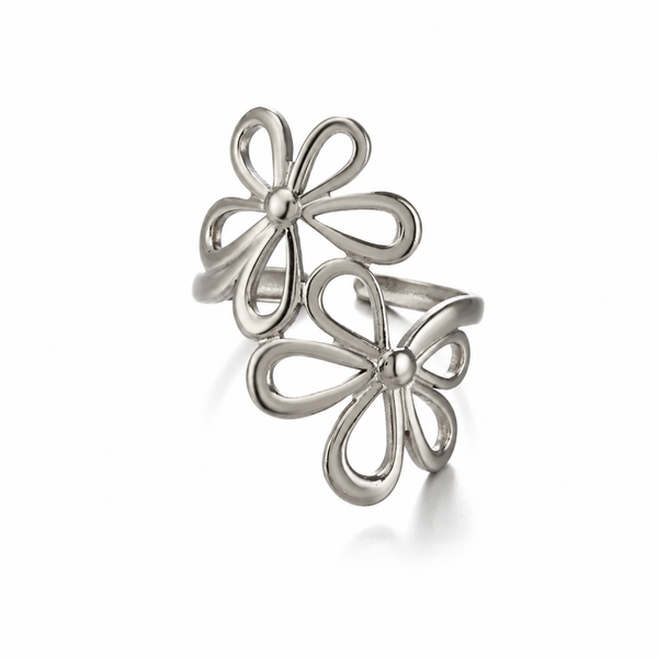 Dubbele Bloem Ring