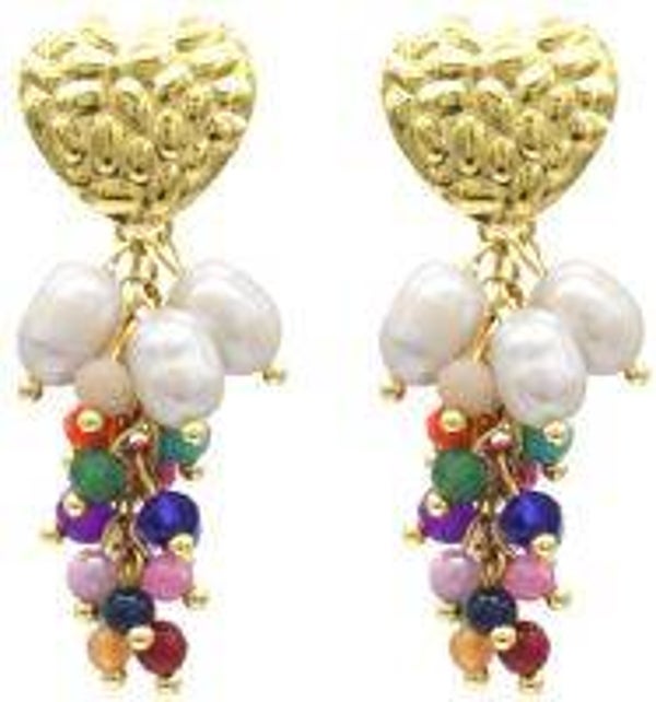 S. Steel Earrings Freshwater Pearl