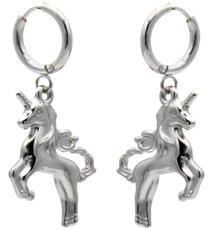 S. Steel Earrings Unicorn