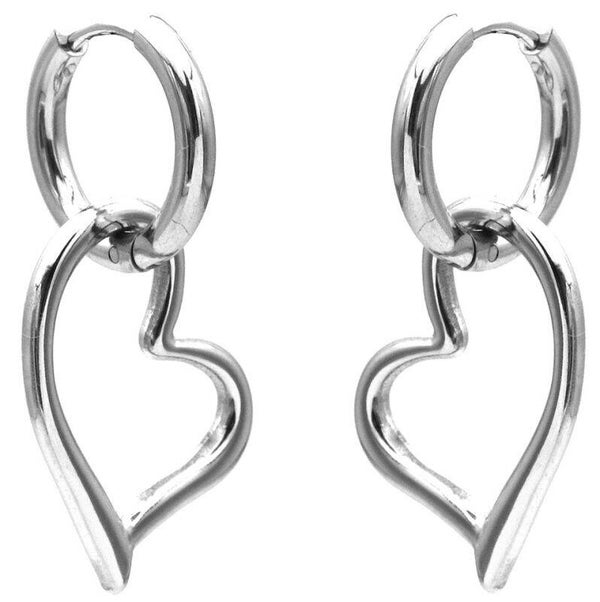 S. Steel Earrings Heart