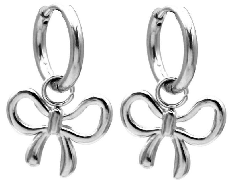 S. Steel Earrings Bow