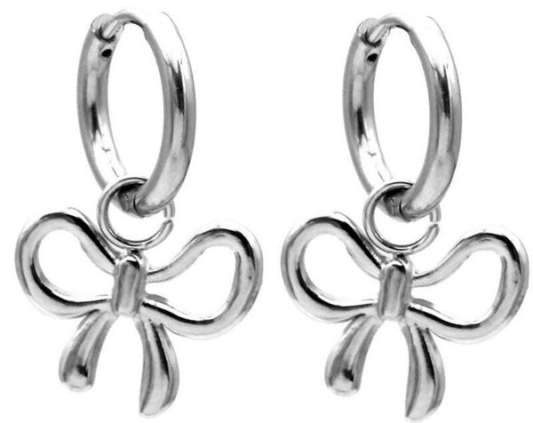 S. Steel Earrings Bow