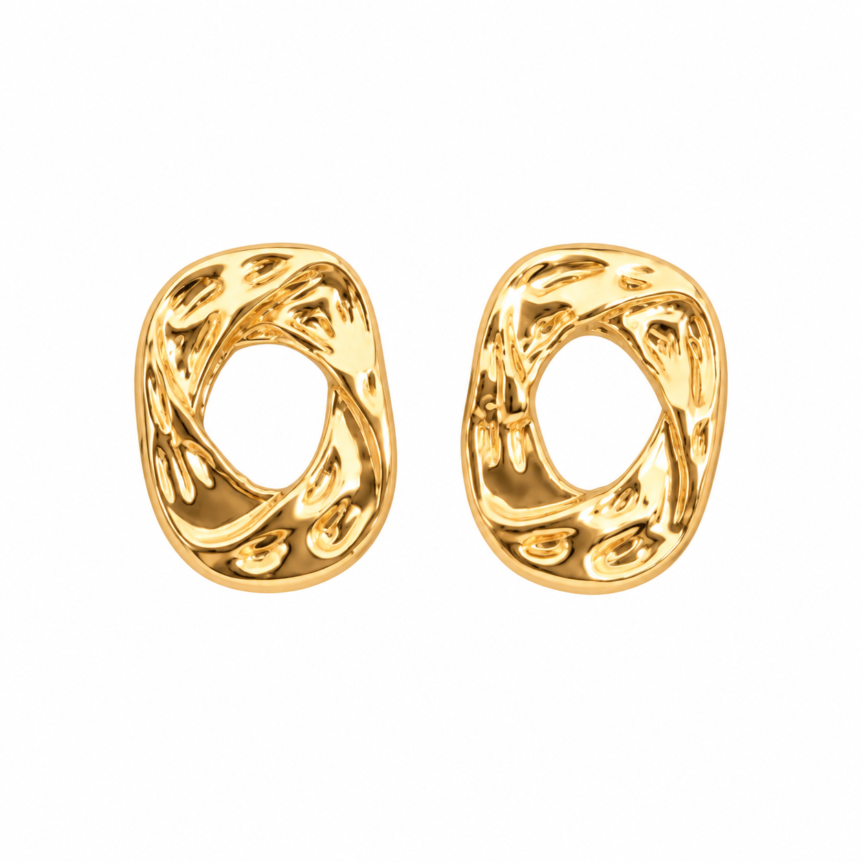Gouden Knopjes Rond Met Gat