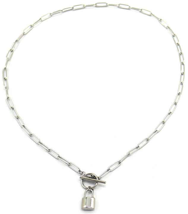 S. Steel Necklace with Padlock