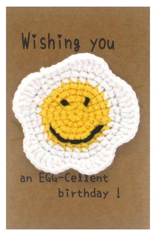 Positive Knitted Gift Card Egg