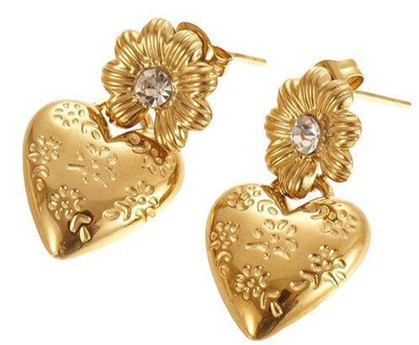 Golden Bloom Hearts