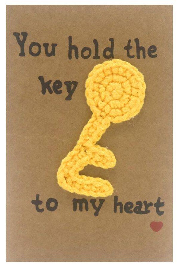 Positive Knitted Gift Card Key