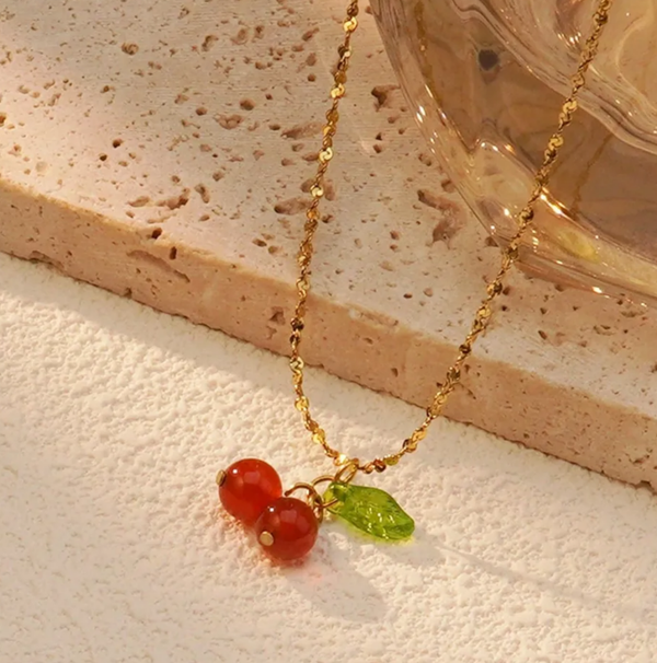 Zoete Kersenvormige Ketting Rood