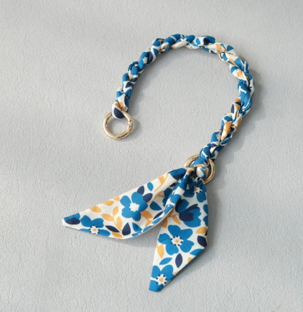 Telefoonkoord Marineblauw Bloemen